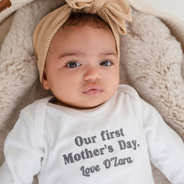 First Mother's Day Outfit - Embroidered