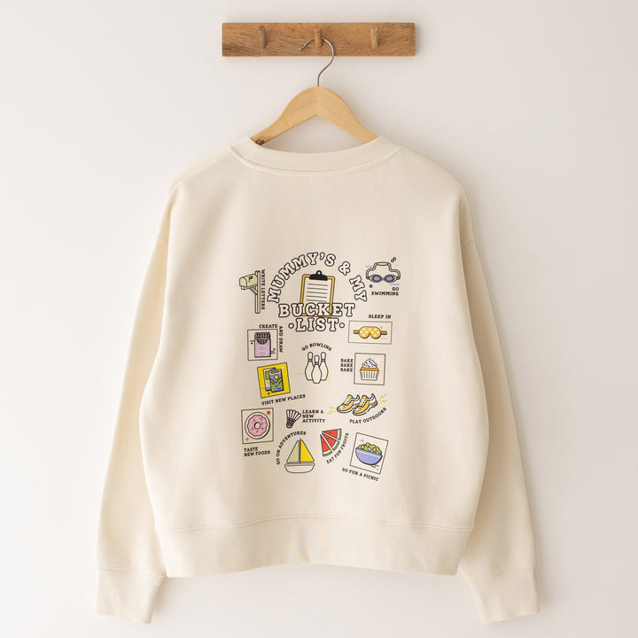 Adult Bucket List Vanilla Sweatshirt - Print