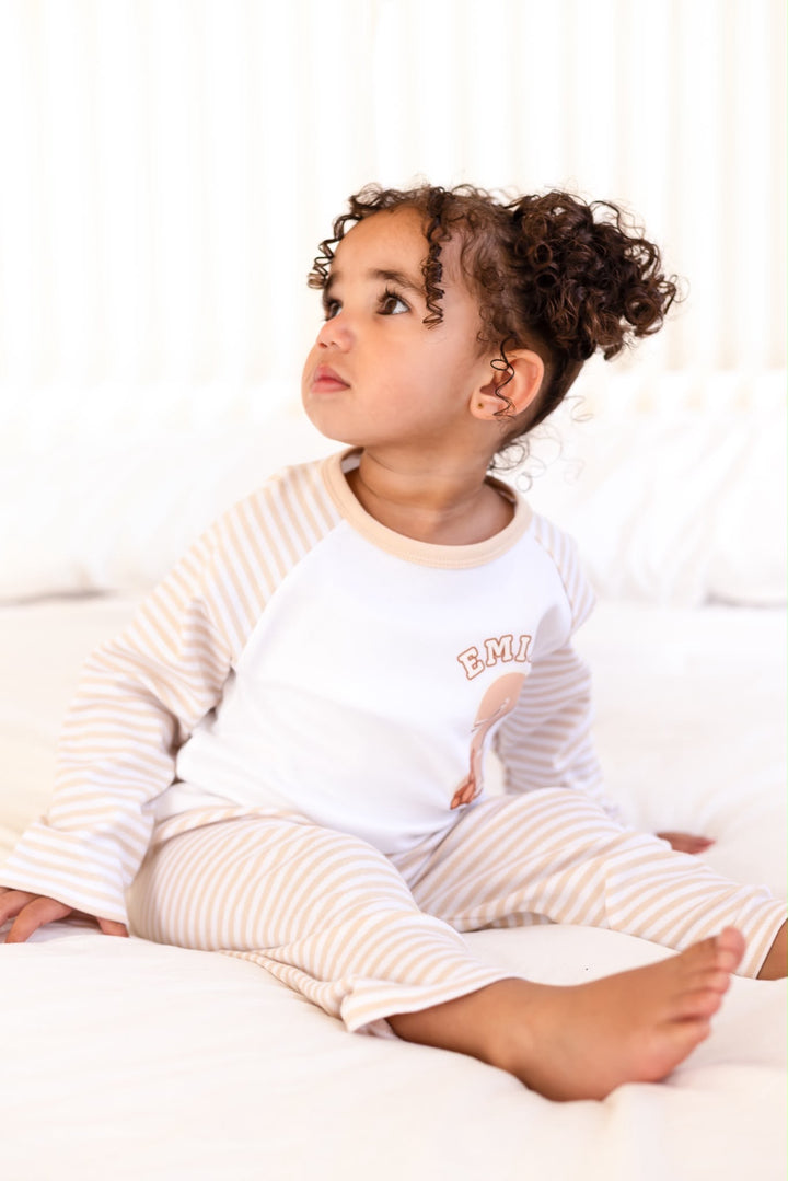 Teddy Theme Birthday Stripe Pyjama Set - Print