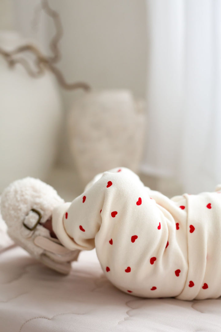 Heart Premium Baby Set (Initial)- Embroidered