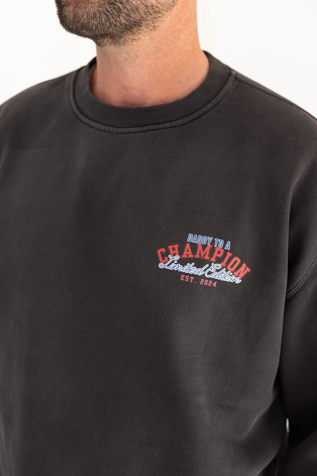 Black Faded Champion Sweatshirt - Adult Print