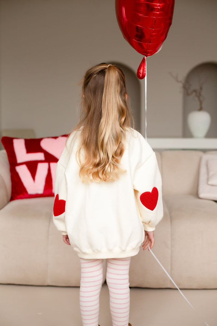 Fleece Vanilla Bow Sweatshirt - Embroidered