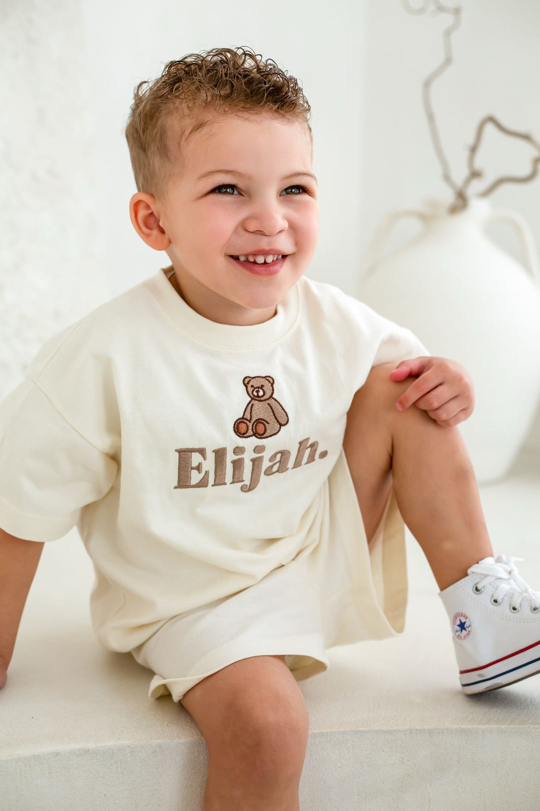 Name Bear Indi Elle Short Set - Signature Embroidered