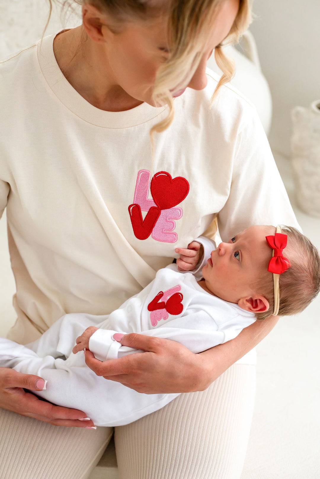 Adult Matching Vanilla Love Tshirt - Embroidered