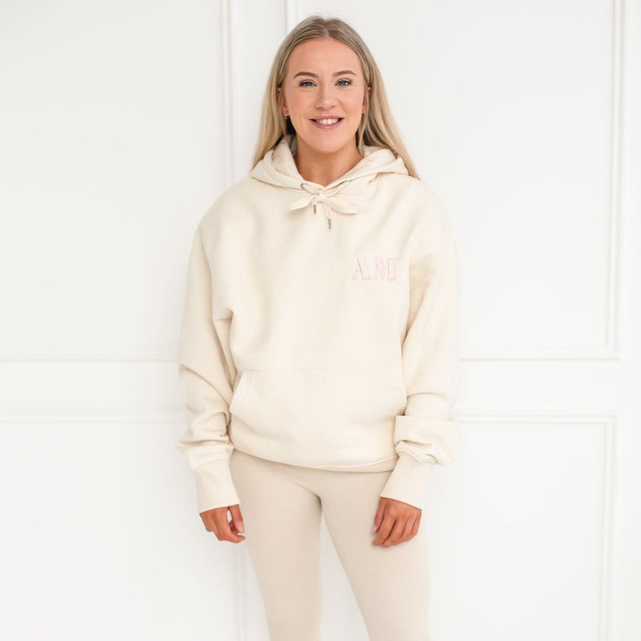 Luxe Oversized Initial Signature Hoodie - Unisex