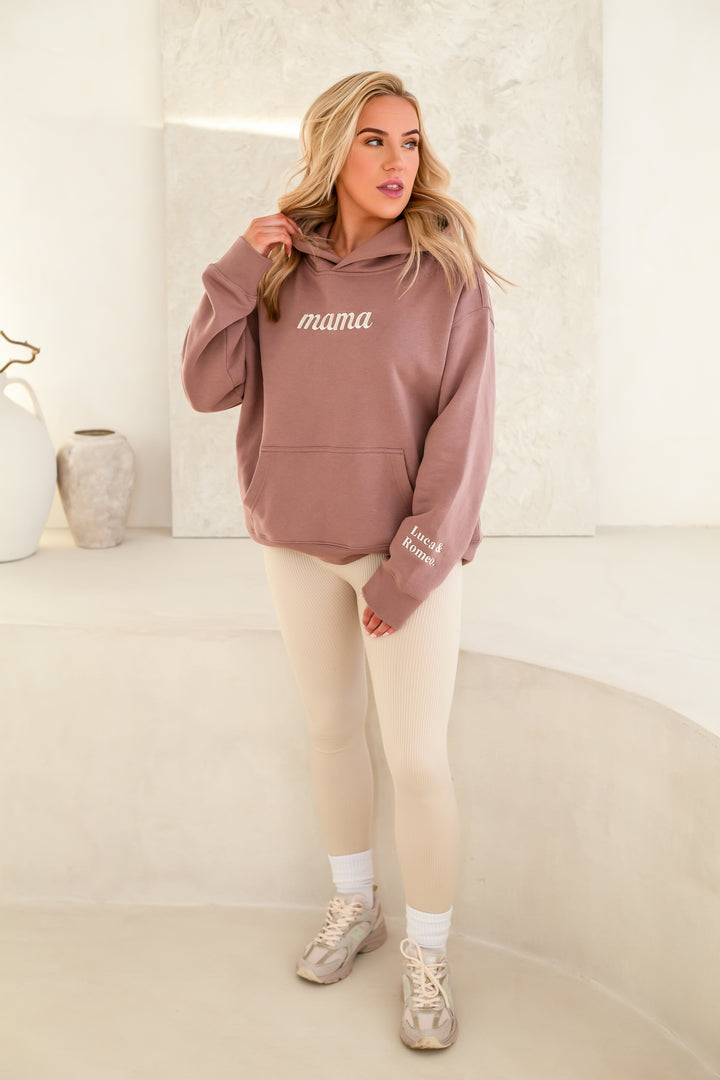 The mama Hoodie - Embroidery (Dolce Mauve)
