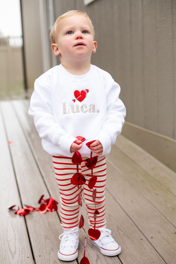 Name Valentine Classic Sweatshirt - Embroidered