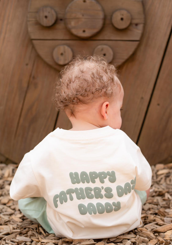 New Style Vanilla Personalise Father's Day Tshirt - Bubble Print