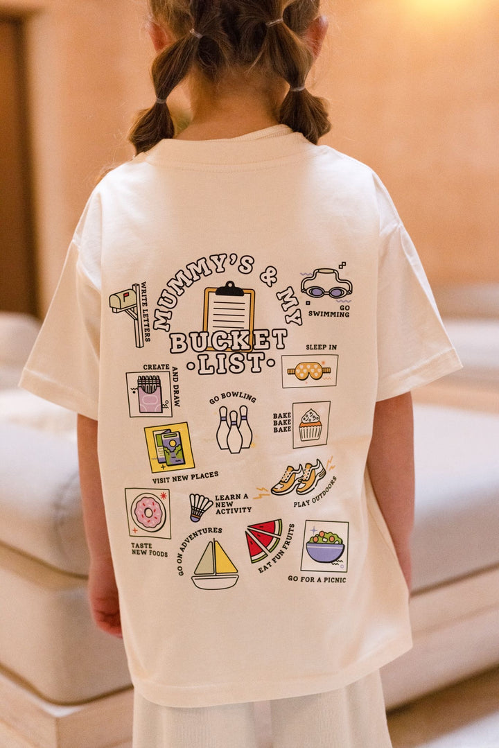 Kids Bucket List Vanilla T-Shirt - Print