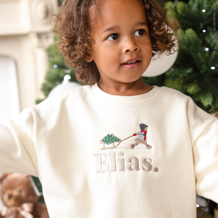 Nordic Inspired Oversized Sledge Sweatshirt - embroidered