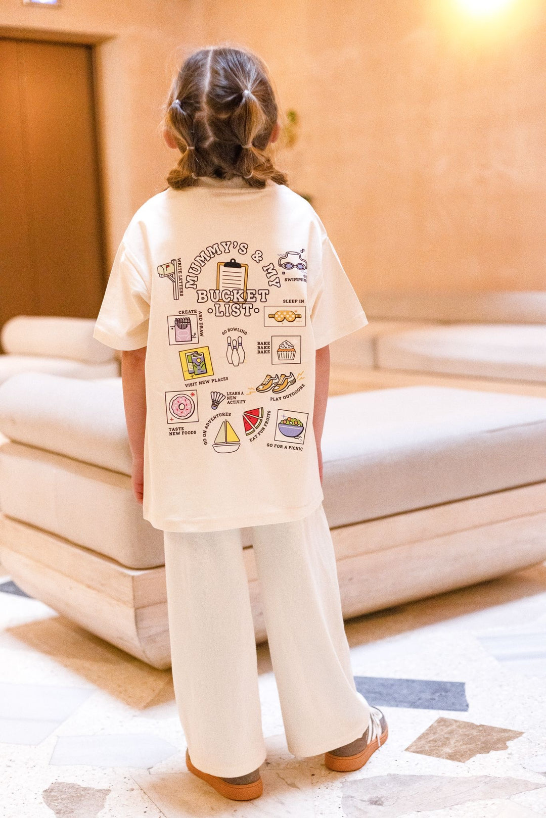 Kids Bucket List Vanilla T-Shirt - Print