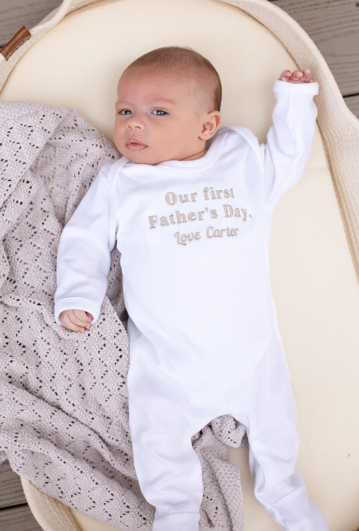 First Father's Day Outfit - Embroidered