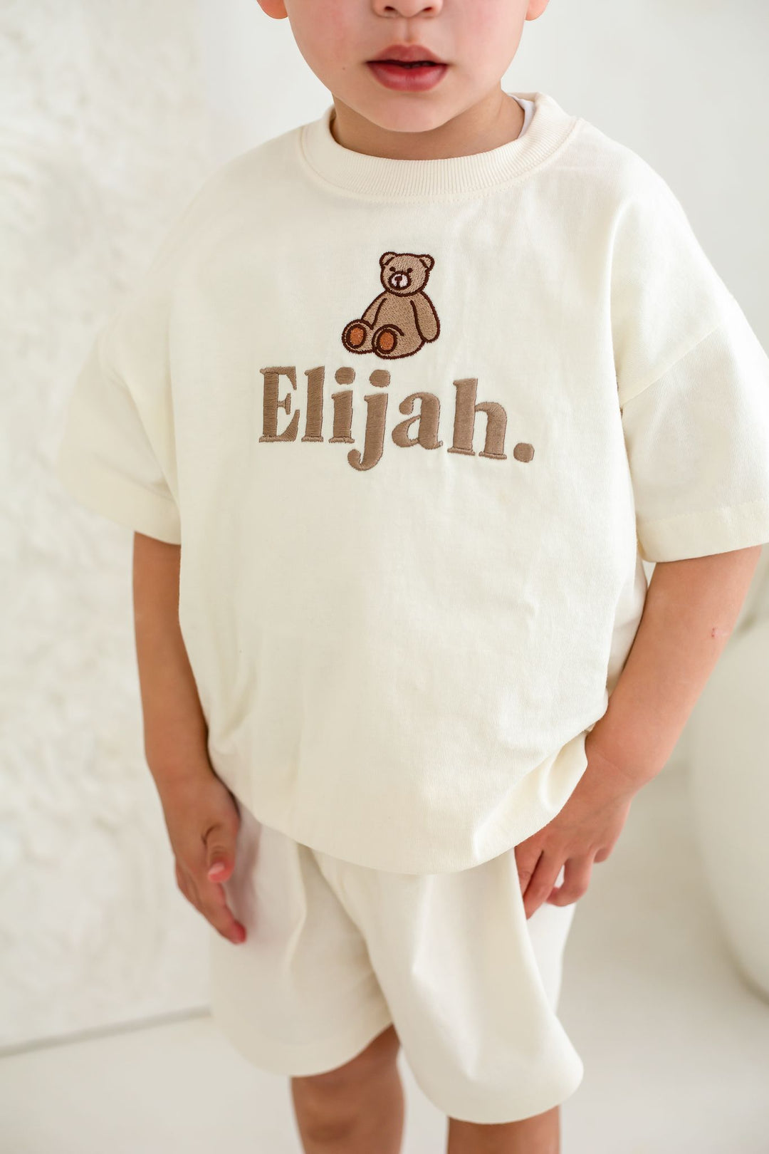 Name Bear Indi Elle Short Set - Signature Embroidered