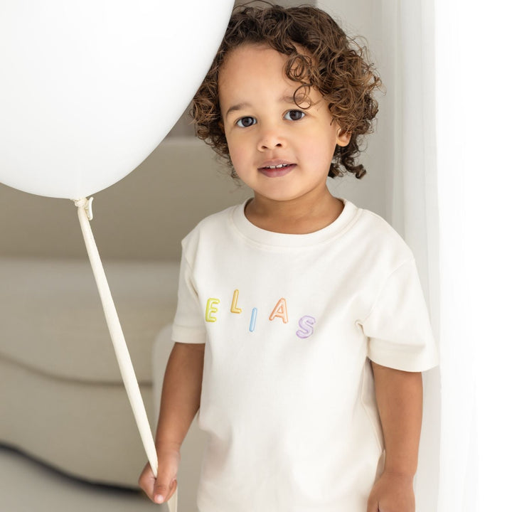 Balloon Name Tshirt - Bubble Print