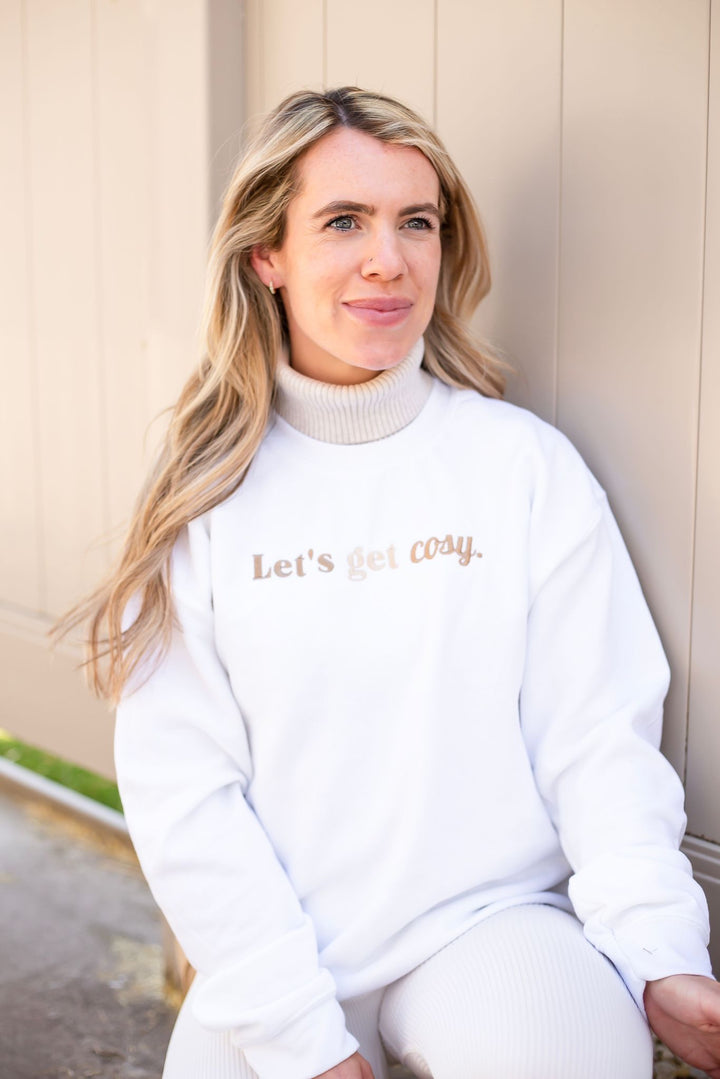 Classic Lets get cosy oversized sweatshirt - Embroidery