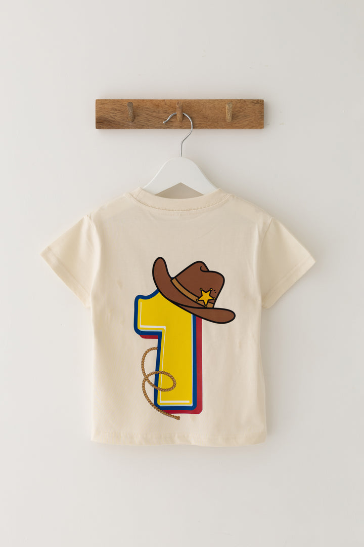 Cowboy or Space Inspired Birthday Tshirt - Print