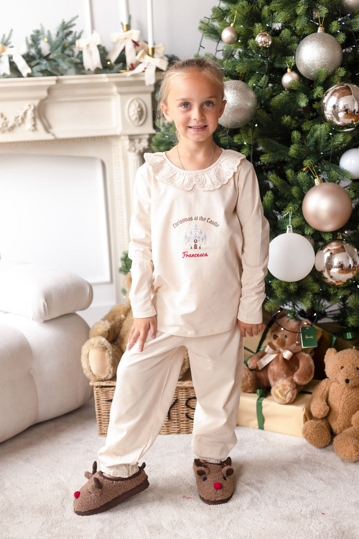 Latte Frill Castle Inspired Lounge Set - Print