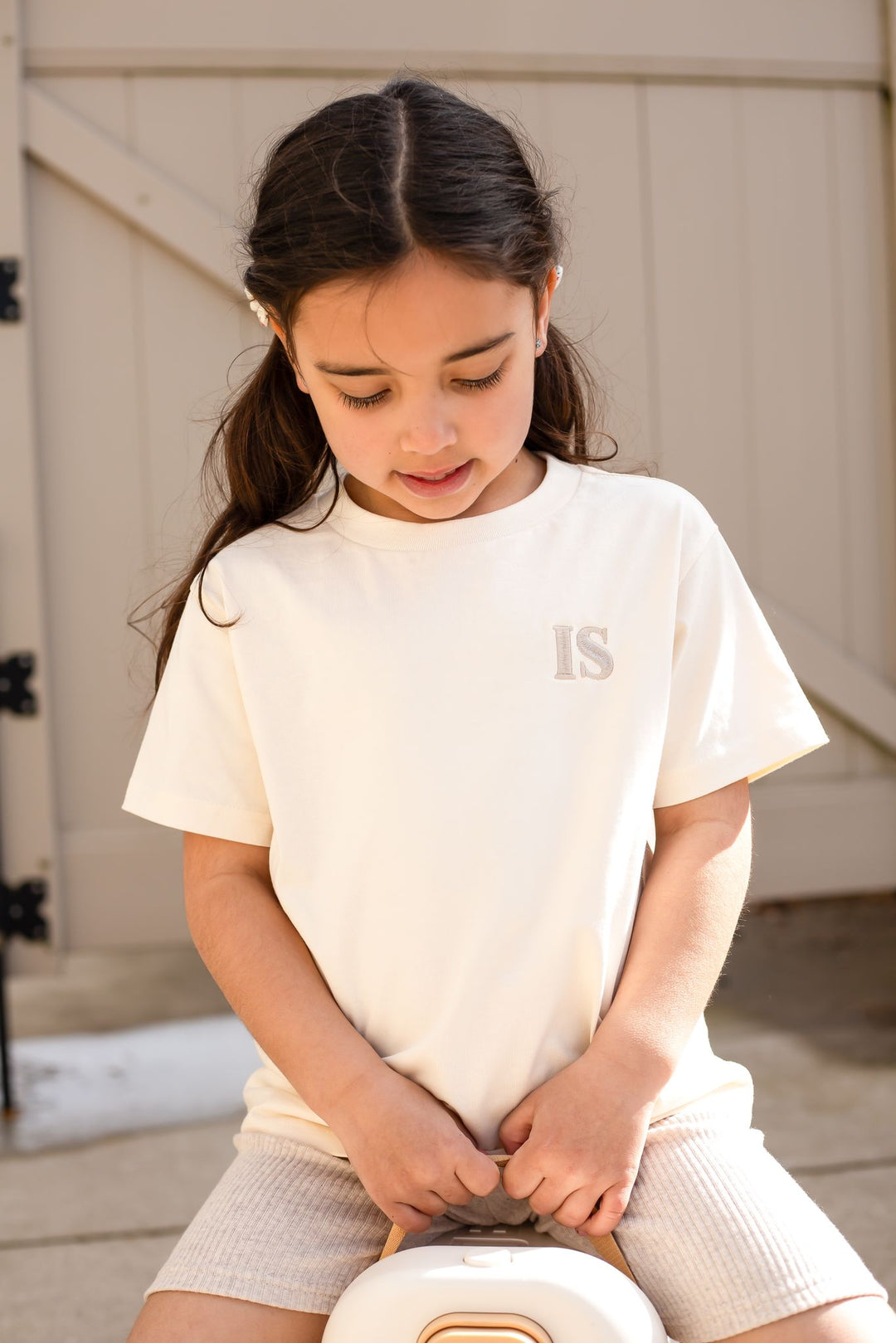 Initial Vanilla Name Tshirt - Embroidered