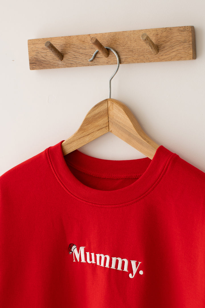 Adult Santa's Hat oversized sweatshirt - Embroidery