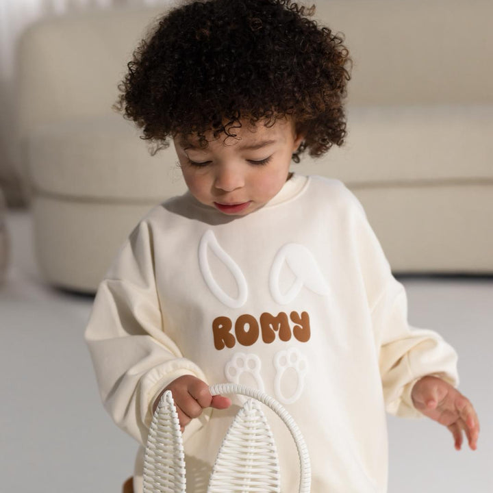 Easter Bunny Vanilla Personalised Name Tracksuit
