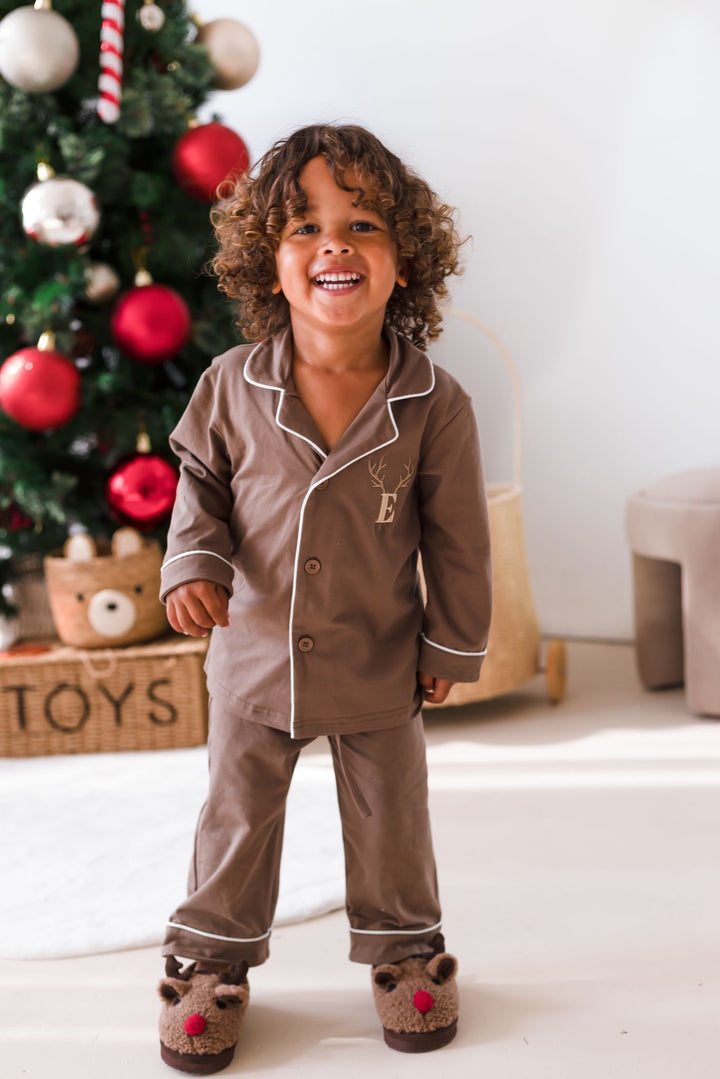 Children's Family Cappuccino Set - Antler Embroidery