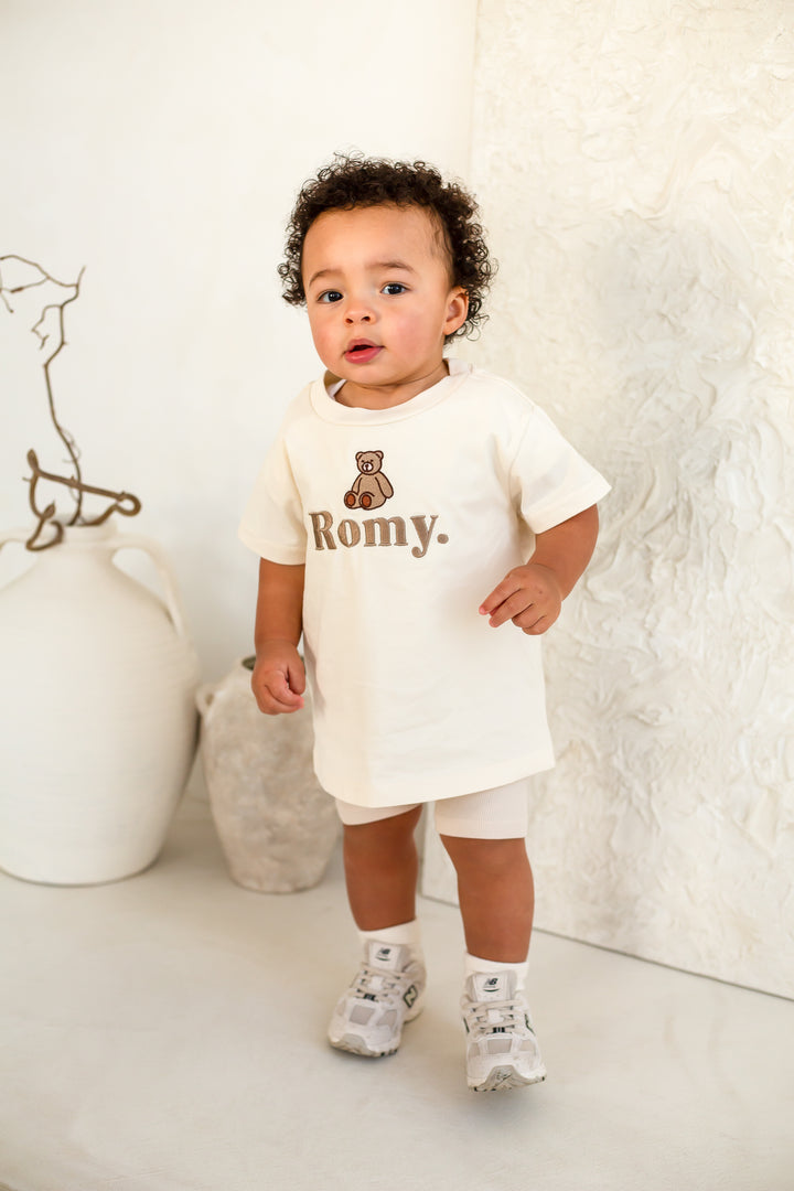Bear Vanilla Name Tshirt - Embroidered