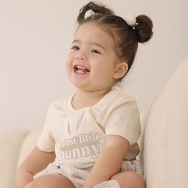 Cutest Little Bunny design tshirt - embroidered