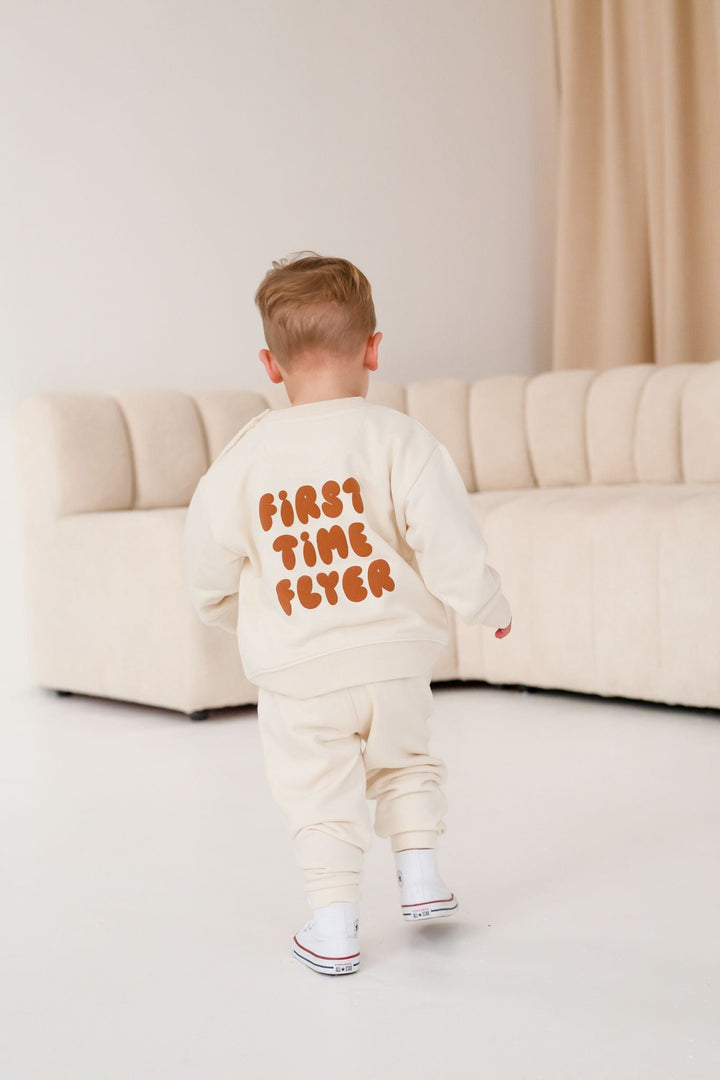 First time flyer Two side sweatshirt - Bubble Print