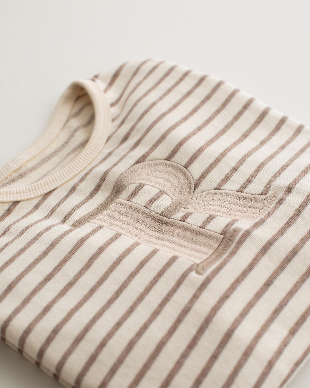 Oversized Stripe Sweatshirt - Embroidered