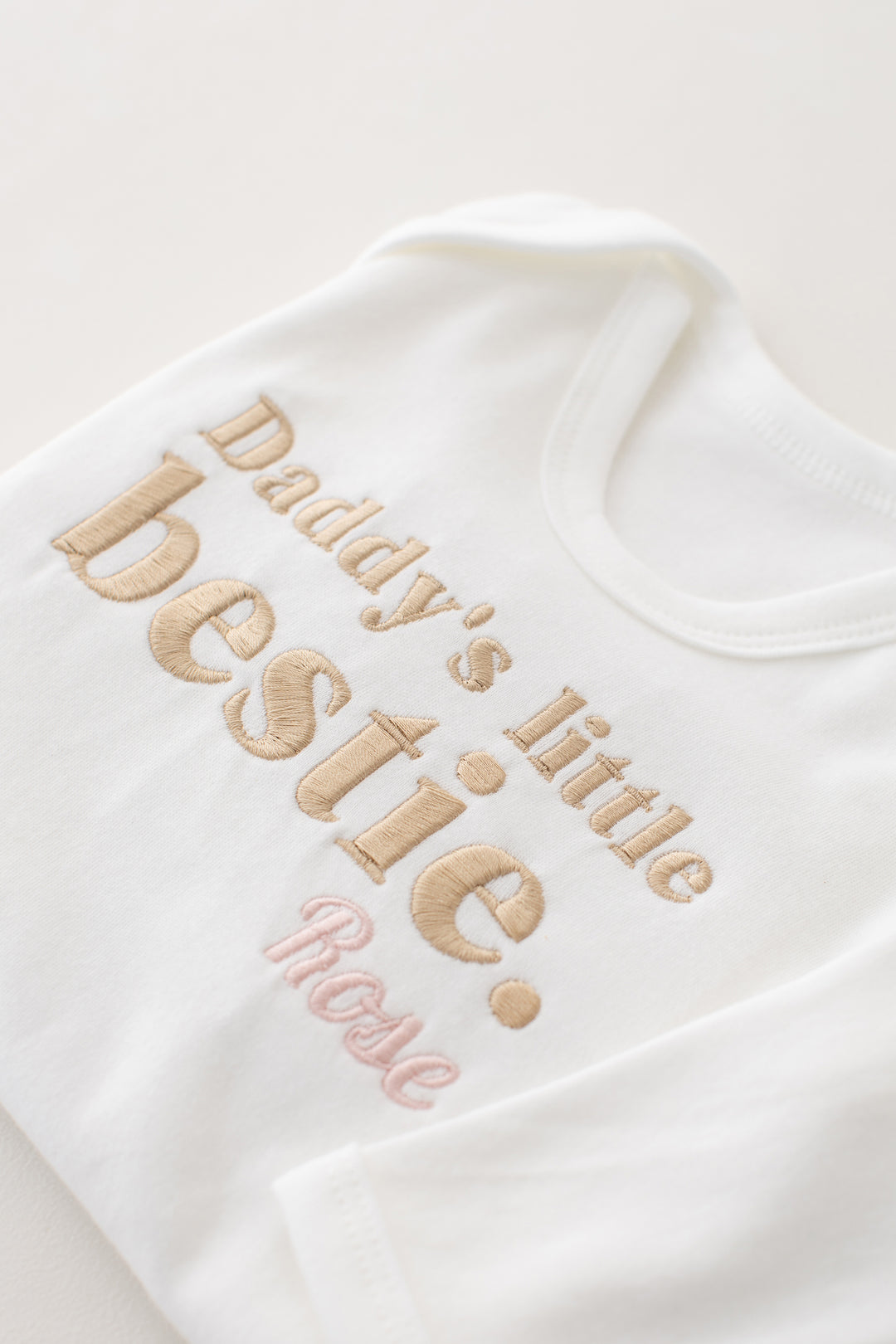 Personalised Little Bestie Romper - Embroidered