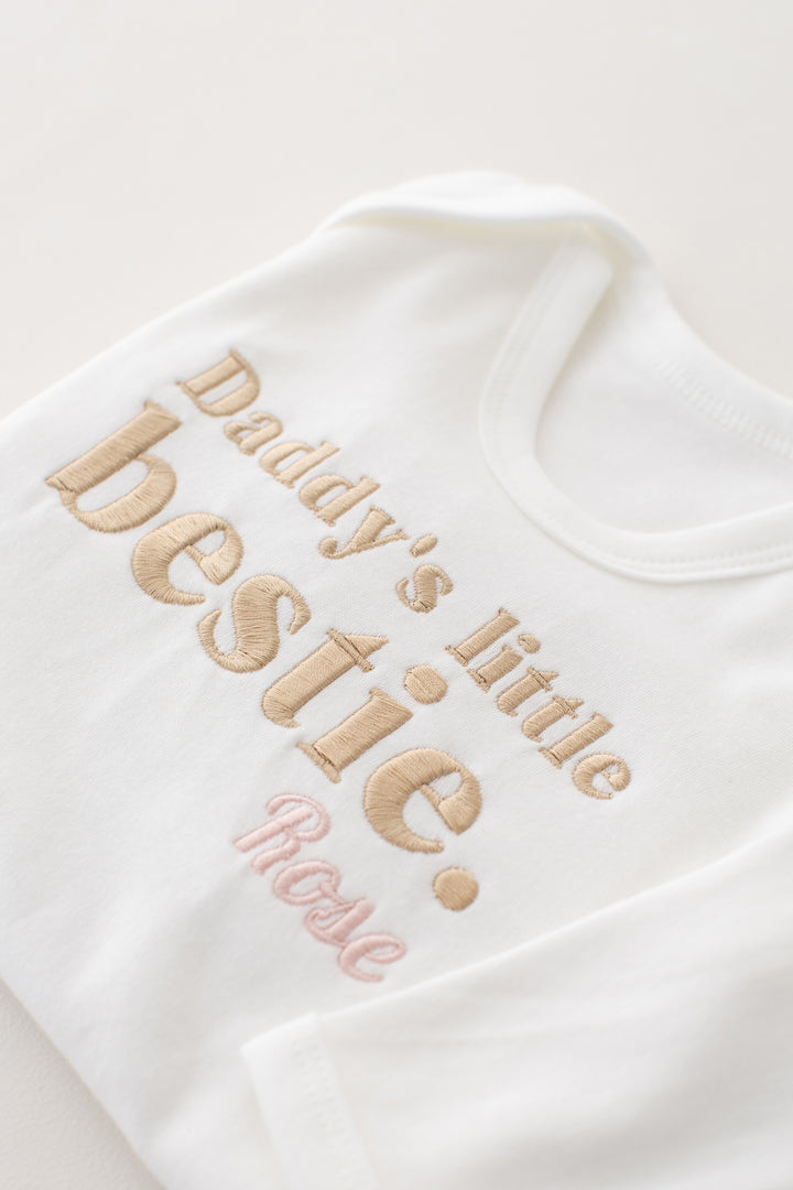 Personalised Little Bestie Romper - Embroidered