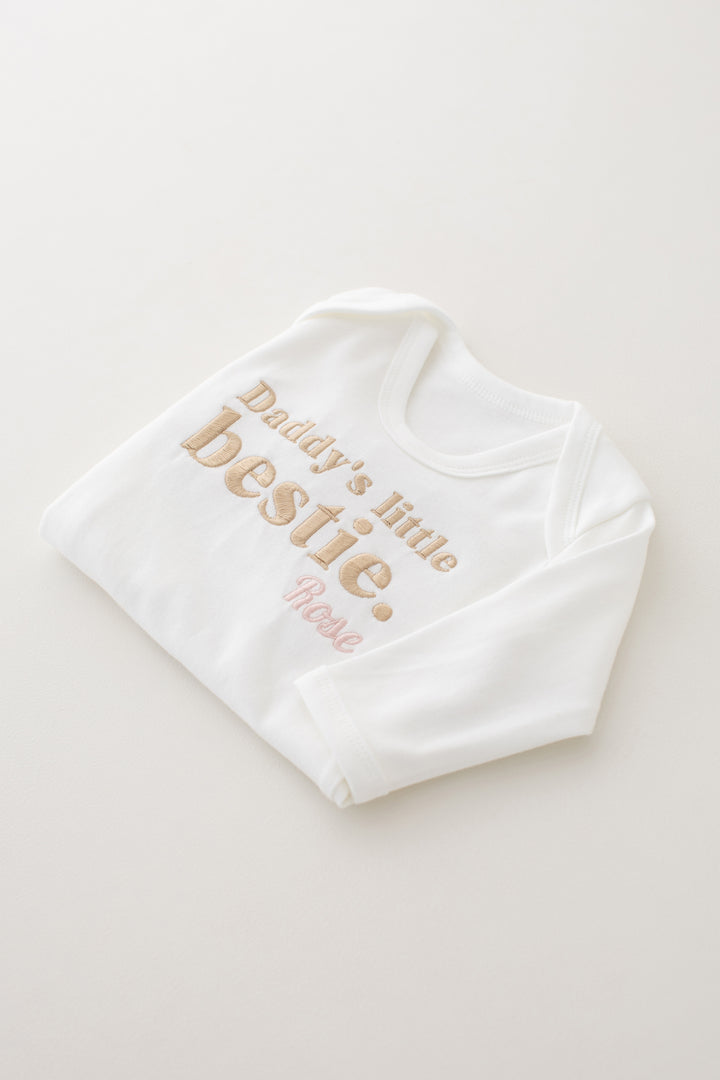 Personalised Little Bestie Romper - Embroidered