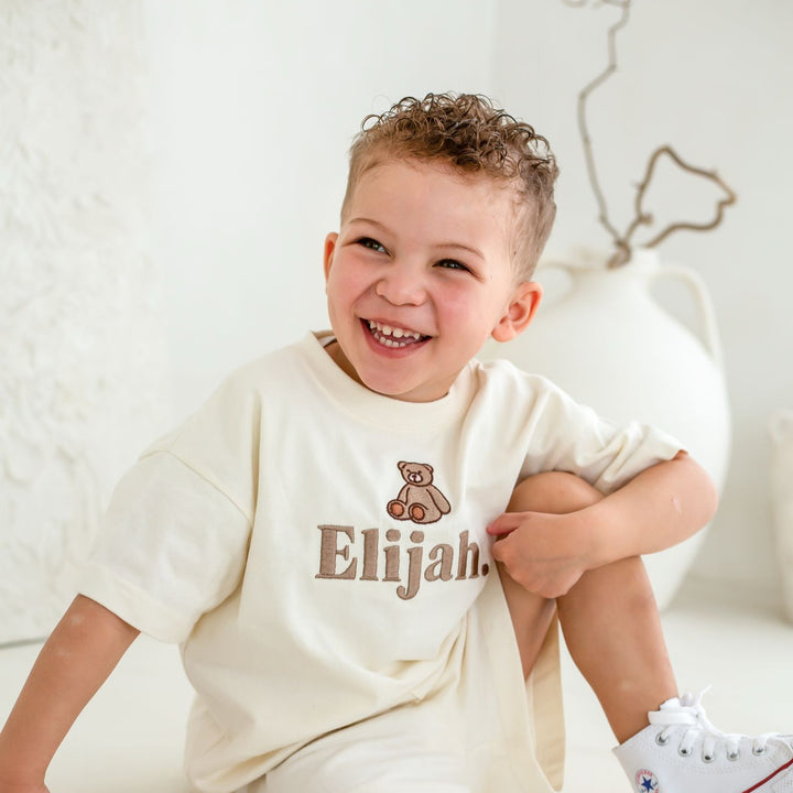 Name Bear Indi Elle Short Set - Signature Embroidered