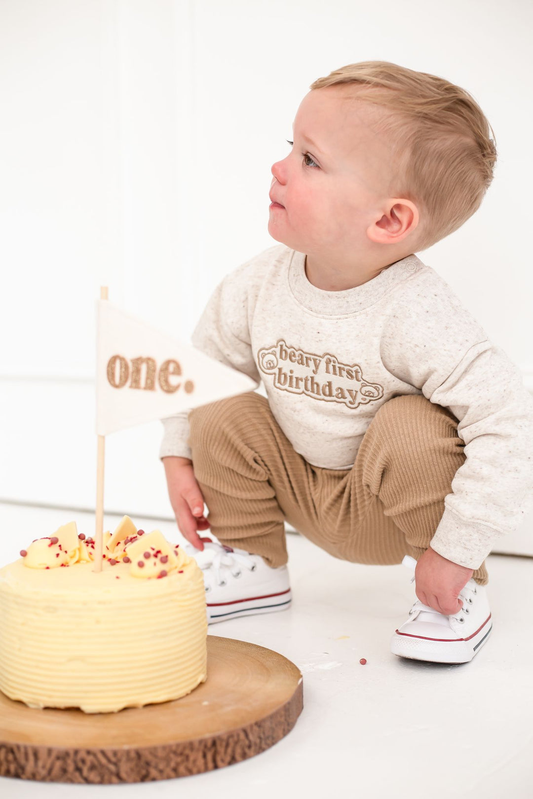 Beary First birthday sweatshirt - embroidered