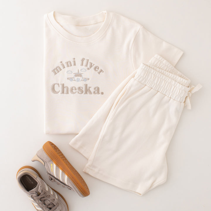 Holiday Flyer Short set - Embroidered