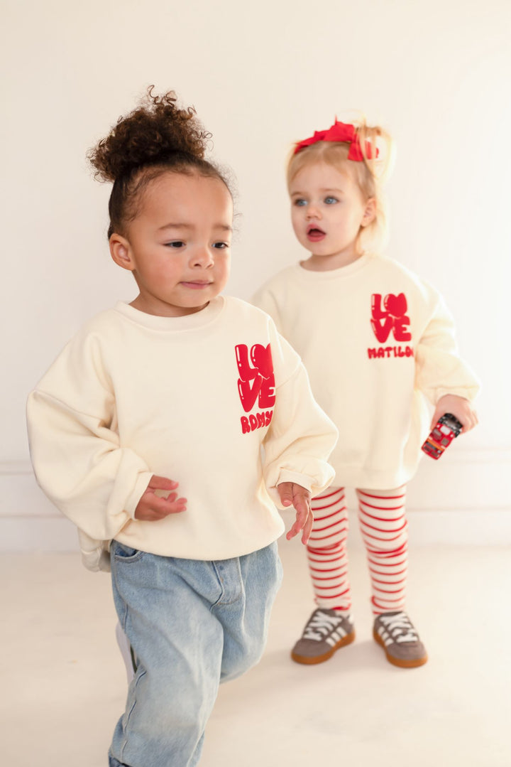 Personalised LOVE Vanilla Sweatshirt - Print