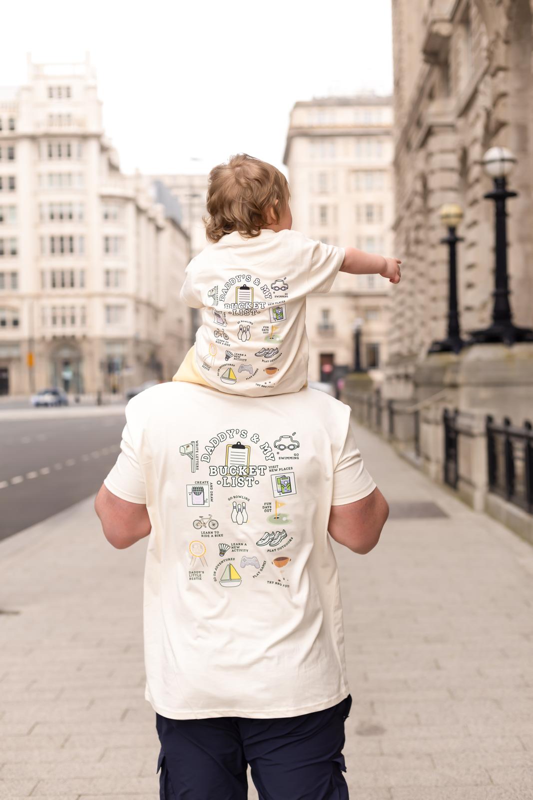 Father's Day Bucket List Vanilla T-Shirt - Print