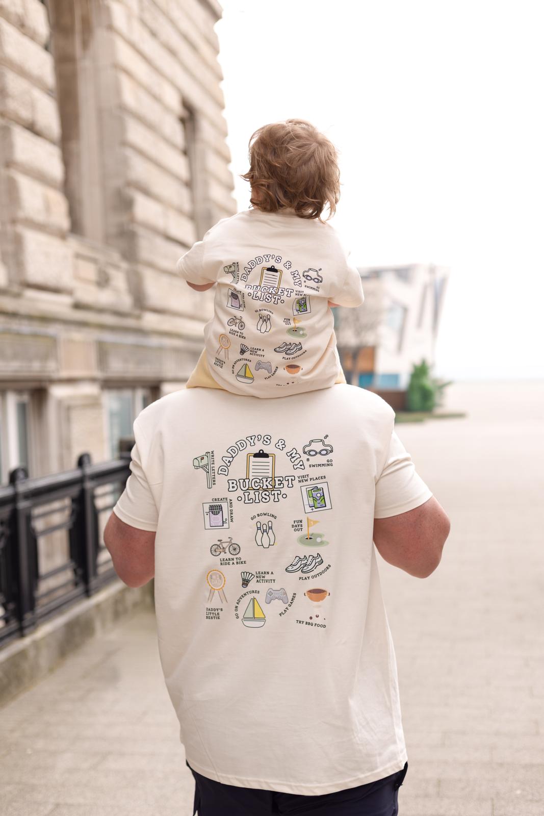 Father's Day Bucket List Vanilla T-Shirt - Print