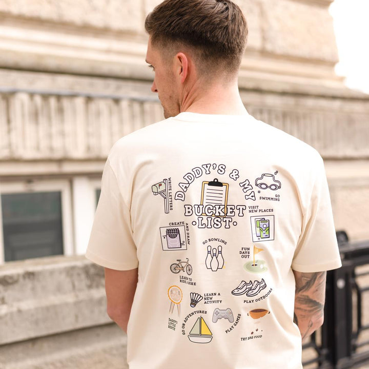 Father's Day Bucket List Vanilla T-Shirt - Print