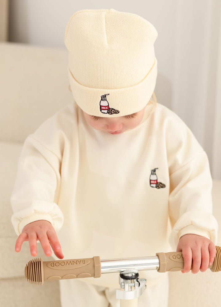 Milk + Cookies Vanilla Sweatshirt - Embroidery