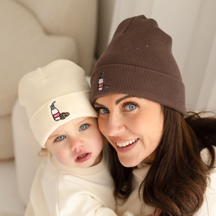 Milk + Cookies Beanie - Embroidered