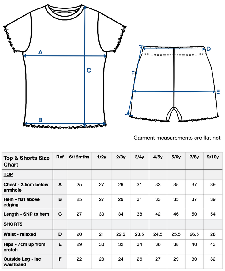 Summer Frill Short Set