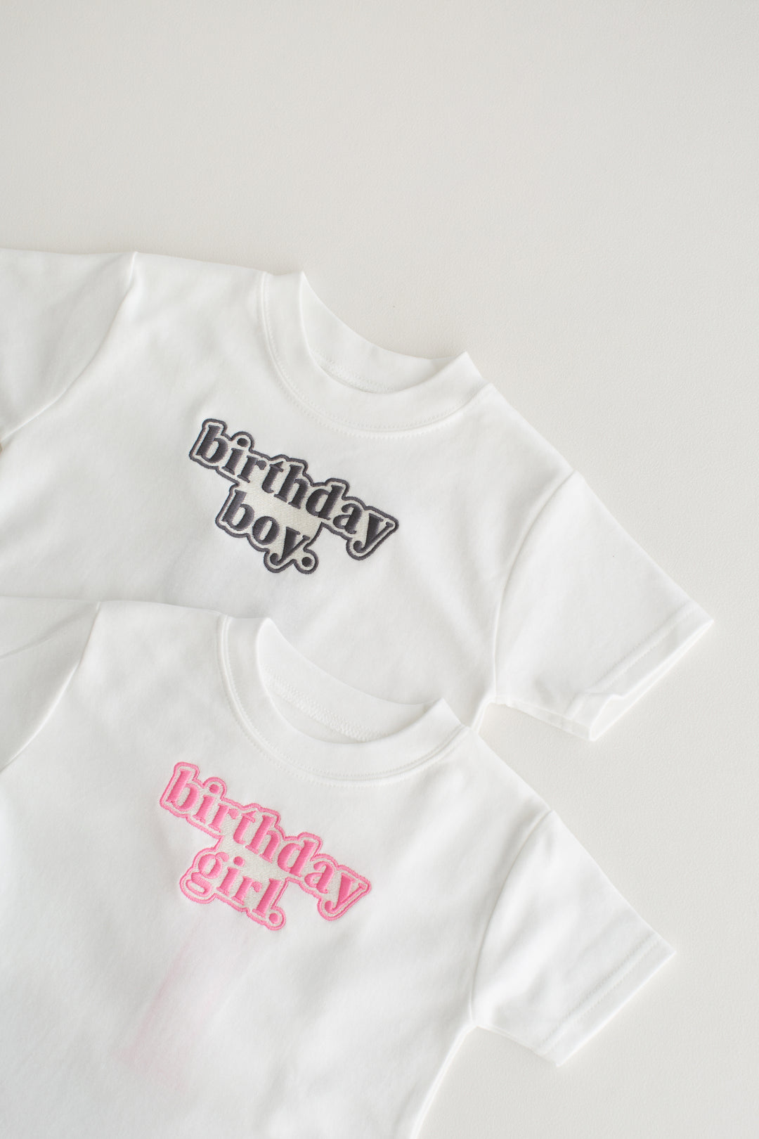 Birthday Boy/Girl T-Shirt - Two sided embroidery