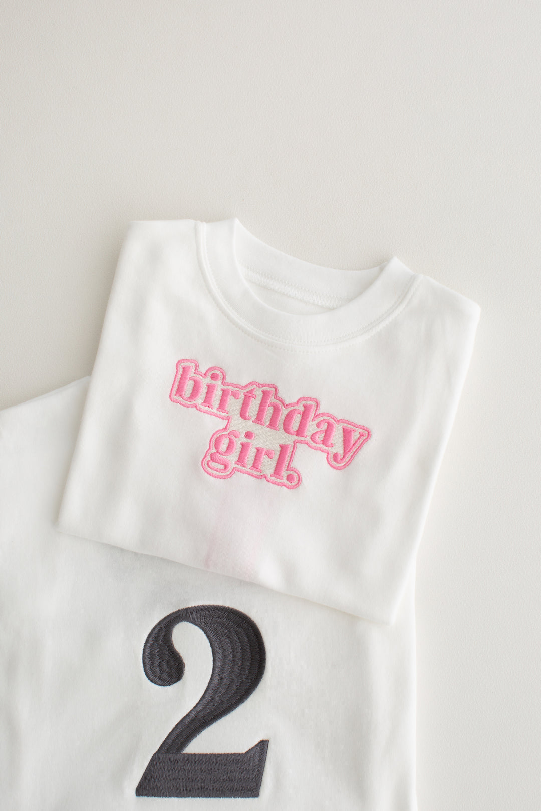 Birthday Boy/Girl T-Shirt - Two sided embroidery