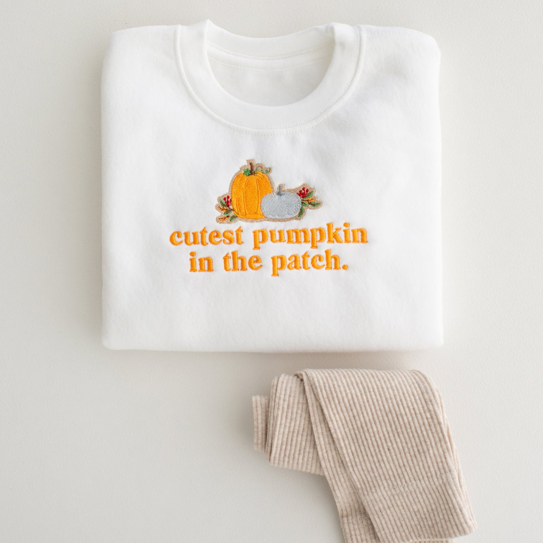 Cutest Pumpkin Sweatshirt - Embroidered