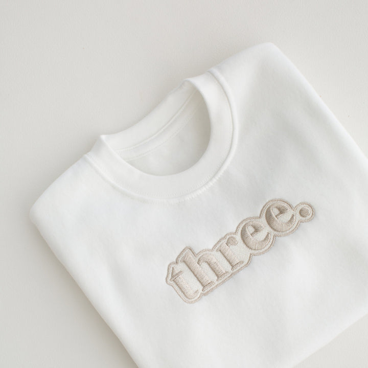 Bubble Birthday Age Sweatshirt - Embroidery