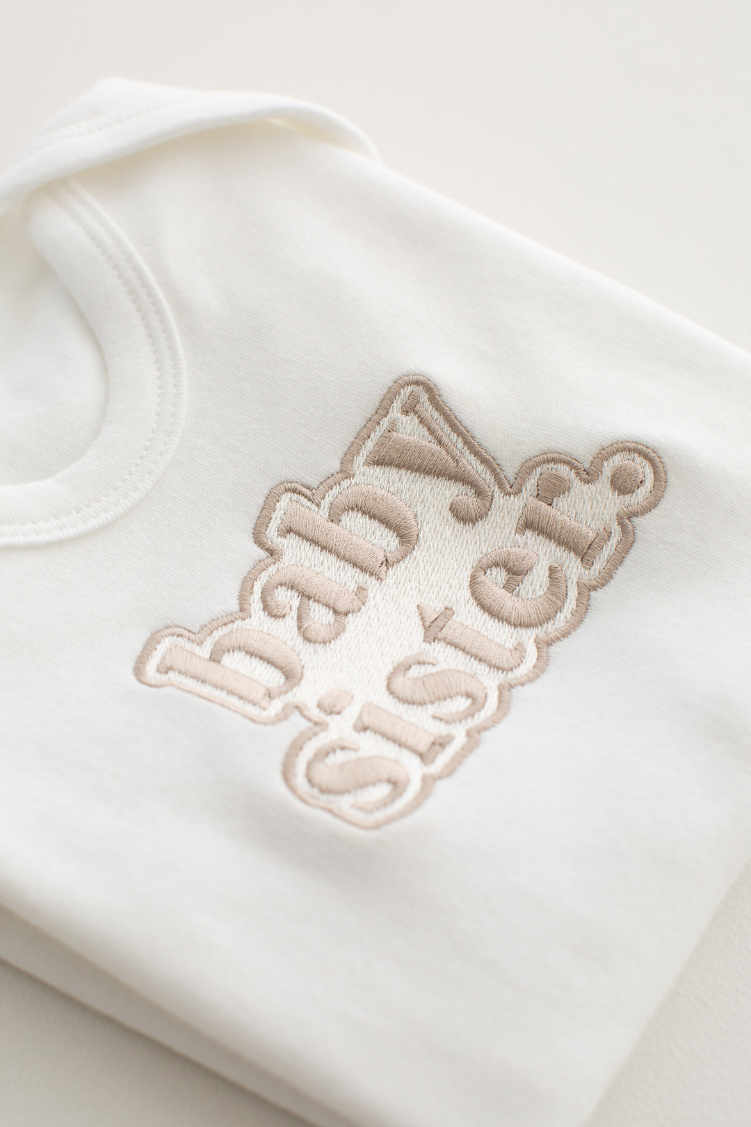 Baby Sibling Rompersuit - Bubble Embroidered