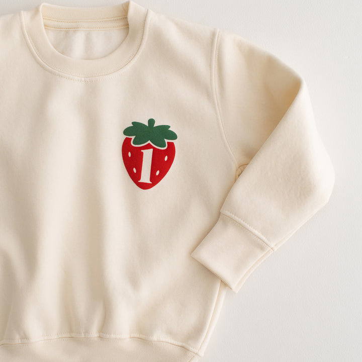 Berry First Birthday Sweatshirt - Bubble print