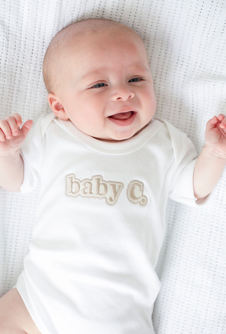 baby bubble Babygrow - Embroidered
