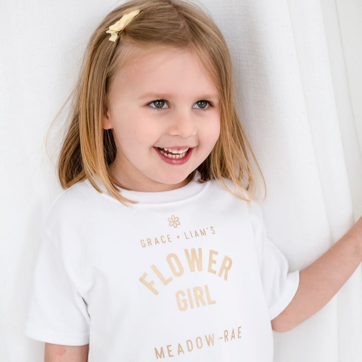 Flower Girl/Page Boy Short Sleeve T-shirt - Print